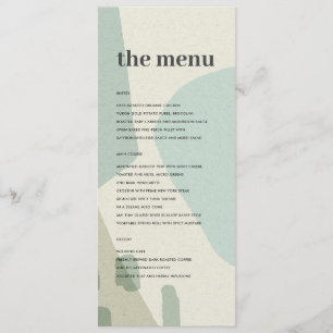 MENU CASAMENTO ARTÍSTICO AZUL MODERNO ABSTRATO SOFT AQU