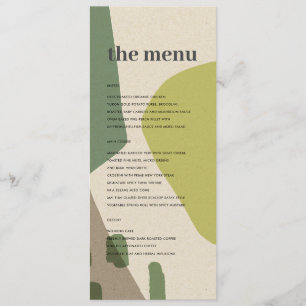 MENU CASAMENTO ARTÍSTICO DE KRAFT VERDE LIMÃO MODERNA