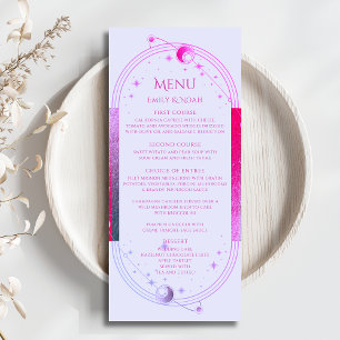 Menu Casamento Astronômico da Lua Solar Rosa-Rosa-Lavan