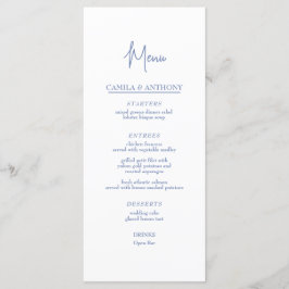 Menu Casamento Azul