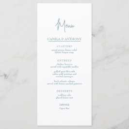 Menu Casamento Azul