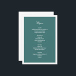Menu Casamento Azul<br><div class="desc">Crie seu próprio Menu Blue Wedding inserindo suas informações nos campos fornecidos. Esta design elogia a suíte de convites para casamentos russos de montanha encontrada na minha loja Zazzle.</div>