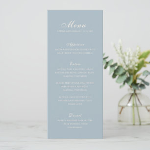 Menu Casamento Azul Clássico Sofisticado