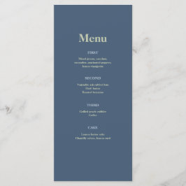 Menu Casamento Azul com Padrão de Trabalho de Latência