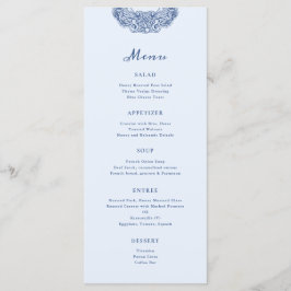Menu Casamento Azul Francês - Crest Barroco
