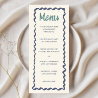 Casamento Azul Verde com Quadro de Onda Retroativo
