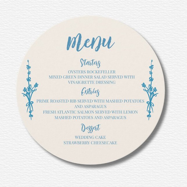 Menu Casamento Azulejo Azul (Criador carregado)