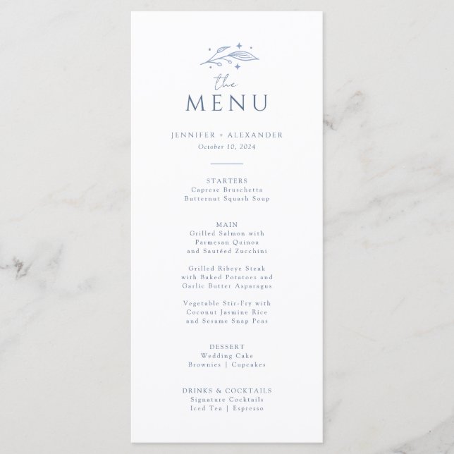 Menu Casamento Boho Celestial (Frente)