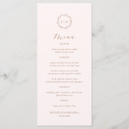 Menu Casamento Boho Cream e Terracota de Outono