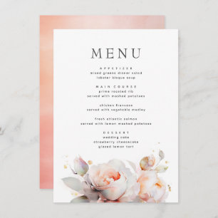 Menu Casamento Botânico de Boho de Verão das Flores de 