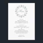 Menu Casamento botânico. Folhagem simples elegante<br><div class="desc">Menu de casamento botânico da menta elegante. Adequado para aniversário, aniversário e qualquer outra festa. Entre em contato comigo se precisar de itens adicionais.</div>