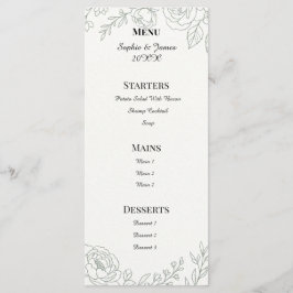 Menu Casamento Botânico Sage