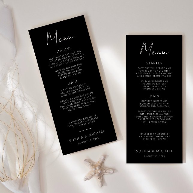 Menu Casamento Branco Negro de Script de Assinatura Mod (Criador carregado)