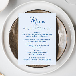 Menu Casamento Caprichoso com Coração Azul