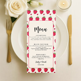 Menu Casamento Caprichoso de Morango Rosa