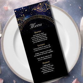 Menu Casamento celeste místico elegante
