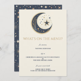 Menu Casamento Celestial Azul e Dourado