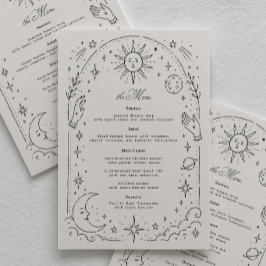 Menu Casamento Celestial de Lua e Estrelas