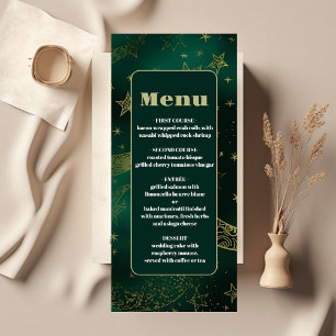 Menu Casamento Celestial Dourado Emerald Green