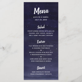 Menu Casamento Celestial Noite Sky