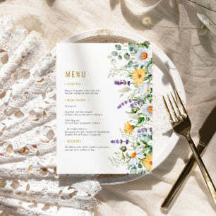 Menu Casamento Chamomile & Eucalyptus Wildflower
