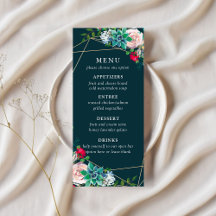 Menu Casamento Chic Dourado e Suculente