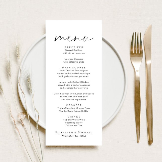 Menu Casamento Chic Script (Criador carregado)