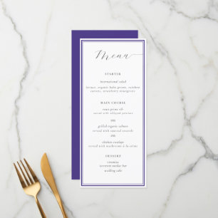 Menu Casamento Chic Simples com Quadro Náutico Clássico