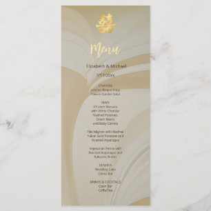 Menu Casamento Chinês de Arte Moderna