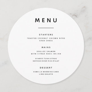 Menu Casamento Círculo