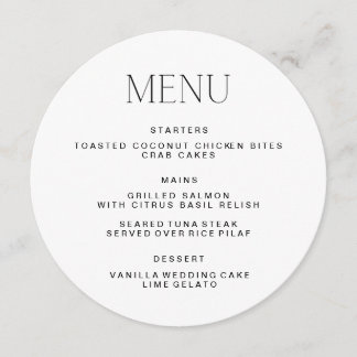 Menu Casamento Círculo