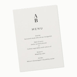 Menu Casamento Civil Minimalista Moderno