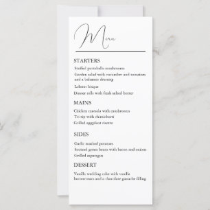 Menu Casamento Clássico