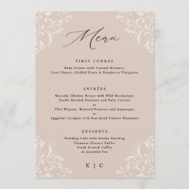 Menu Casamento Clássico de Champanhe Elegante