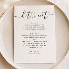 Menu Casamento Clássico Moderno | Caligrafia Vamos Come