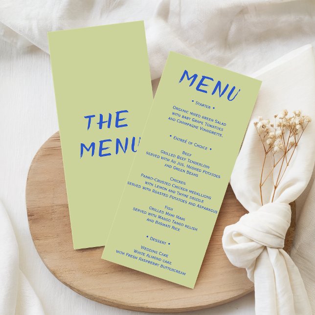 Menu Casamento Colorido Moderno (Criador carregado)