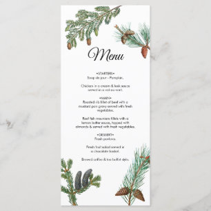 Menu Casamento com a Floresta de Pinheiros Russos