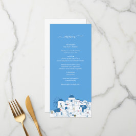 Menu Casamento com a ilha grega de destino Santorini
