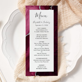 Menu Casamento com Ágata Prata Borgonha