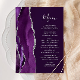 Menu Casamento com Ágata Prateada Deep Purple