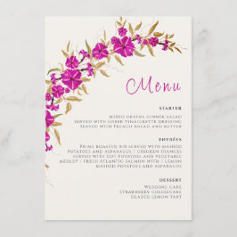 Menu Casamento com Flores de Vinha de Trompete Selvagem