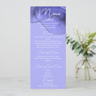 Menu Casamento com lavanda violeta azul