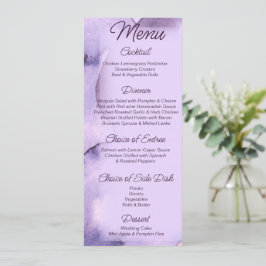 Menu Casamento com lavanda violeta moderna