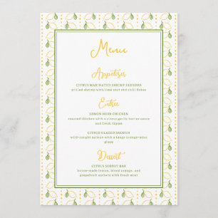 Menu Casamento com Lemon Botânico de Citrus Summer Gard