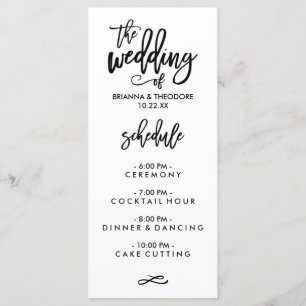 Menu Casamento com Letra Chic Hand