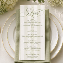 Casamento com Letra Elegante Simples Verde