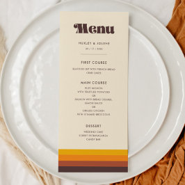 Menu Casamento com Meio século de Vintage retroativo 60