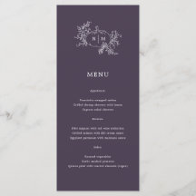 Casamento com Monograma de Plum Purple Plum Dark