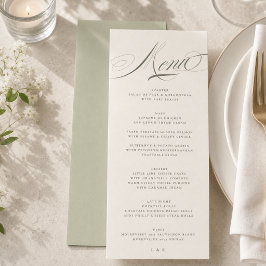 Menu Casamento com Roteiro Verde Pistache