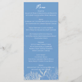 Menu Casamento com temática no Oceano Toile Azul